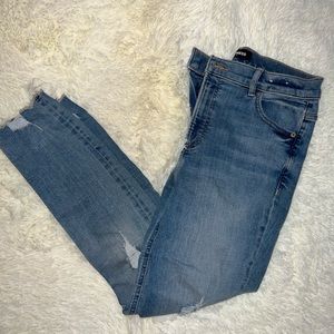 Express Ankle Skinny High Rise Distressed